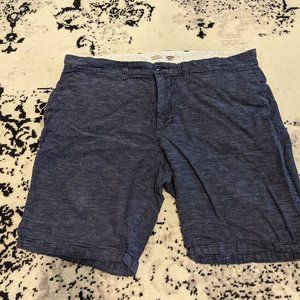 Men's Linen Blend Slim Fit Shorts 36